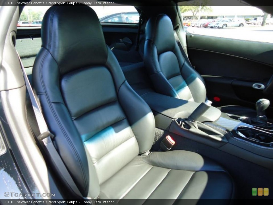 Ebony Black Interior Photo for the 2010 Chevrolet Corvette Grand Sport Coupe #46512585