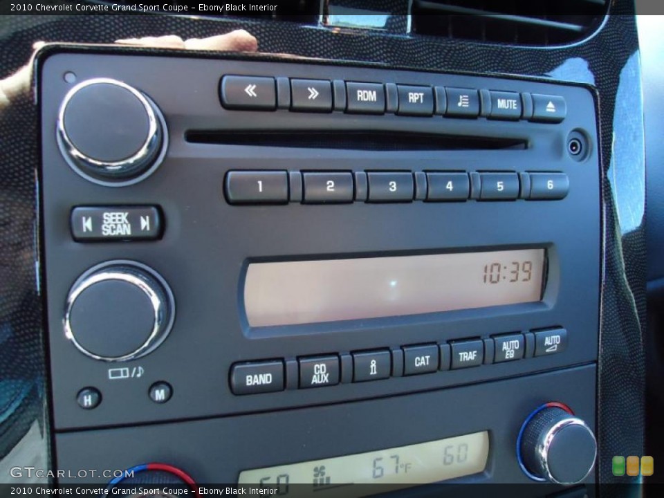 Ebony Black Interior Controls for the 2010 Chevrolet Corvette Grand Sport Coupe #46512753