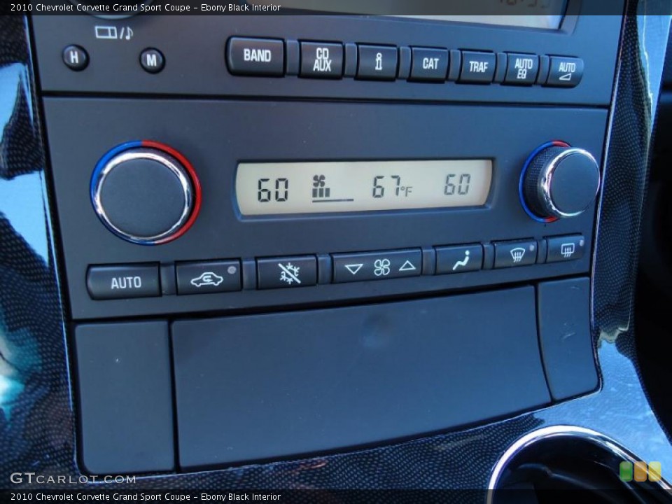 Ebony Black Interior Controls for the 2010 Chevrolet Corvette Grand Sport Coupe #46512774