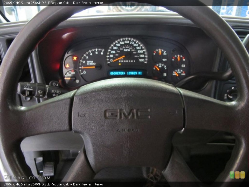 Dark Pewter Interior Steering Wheel for the 2006 GMC Sierra 2500HD SLE Regular Cab #46513950