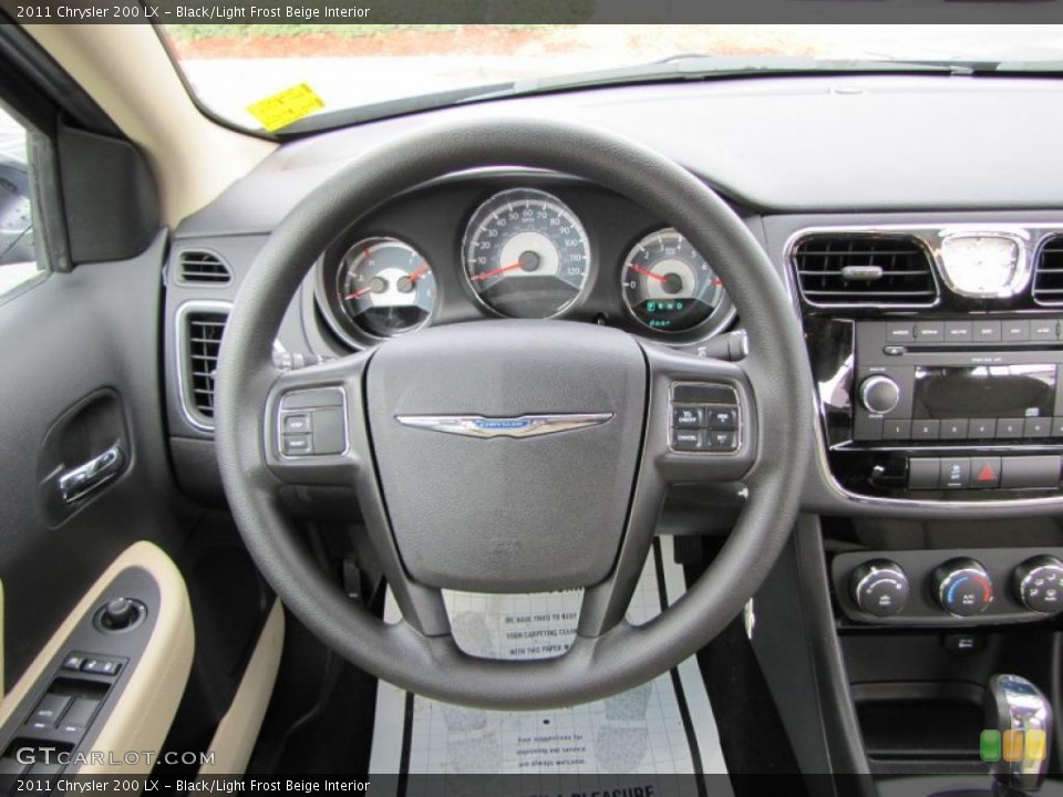 Black/Light Frost Beige Interior Steering Wheel for the 2011 Chrysler 200 LX #46514526