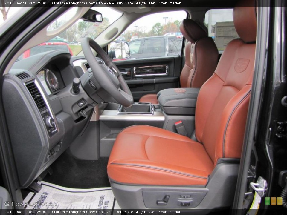 Dark Slate Gray/Russet Brown Interior Photo for the 2011 Dodge Ram 2500 HD Laramie Longhorn Crew Cab 4x4 #46517142