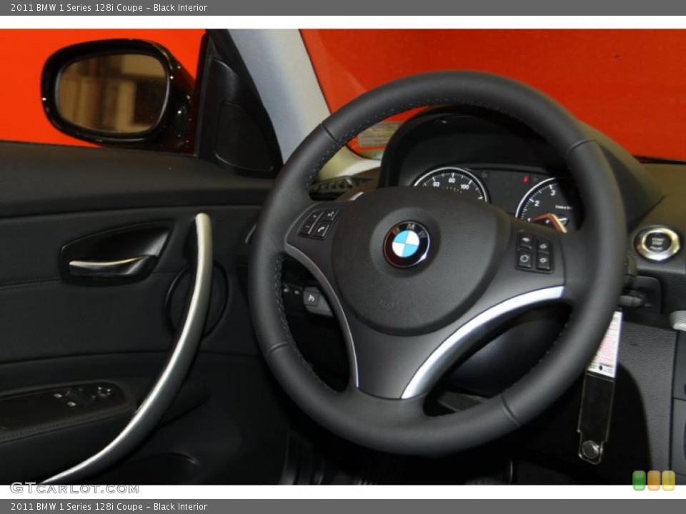 Black Interior Steering Wheel for the 2011 BMW 1 Series 128i Coupe #46521138