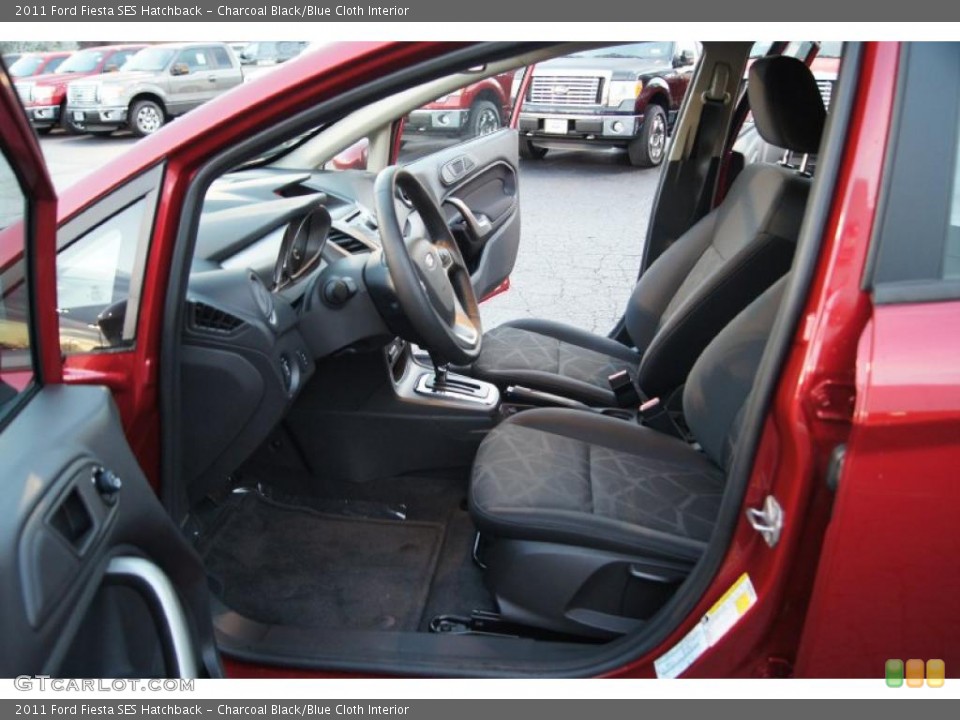 Charcoal Black/Blue Cloth Interior Photo for the 2011 Ford Fiesta SES Hatchback #46521627