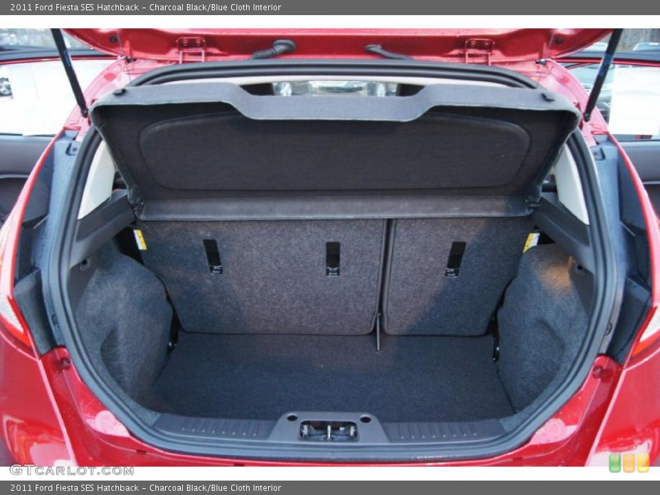 Charcoal Black/Blue Cloth Interior Trunk for the 2011 Ford Fiesta SES Hatchback #46521657