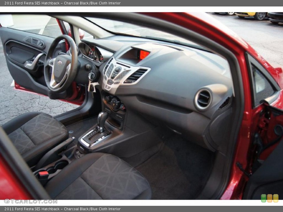 Charcoal Black/Blue Cloth Interior Dashboard for the 2011 Ford Fiesta SES Hatchback #46521702