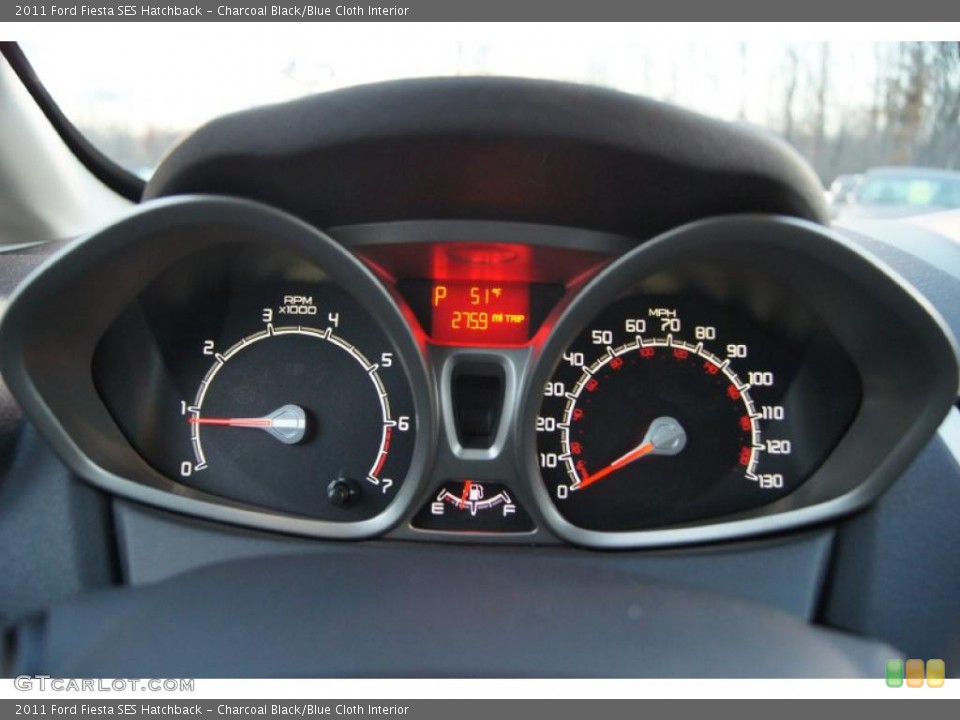 Charcoal Black/Blue Cloth Interior Gauges for the 2011 Ford Fiesta SES Hatchback #46521801
