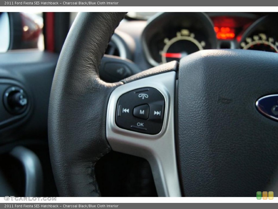 Charcoal Black/Blue Cloth Interior Controls for the 2011 Ford Fiesta SES Hatchback #46521828