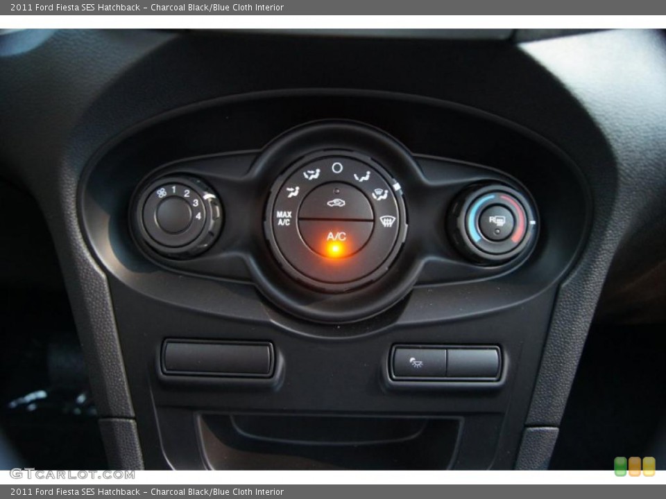 Charcoal Black/Blue Cloth Interior Controls for the 2011 Ford Fiesta SES Hatchback #46521900