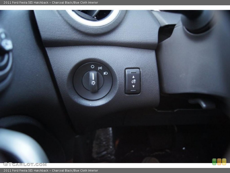 Charcoal Black/Blue Cloth Interior Controls for the 2011 Ford Fiesta SES Hatchback #46521945
