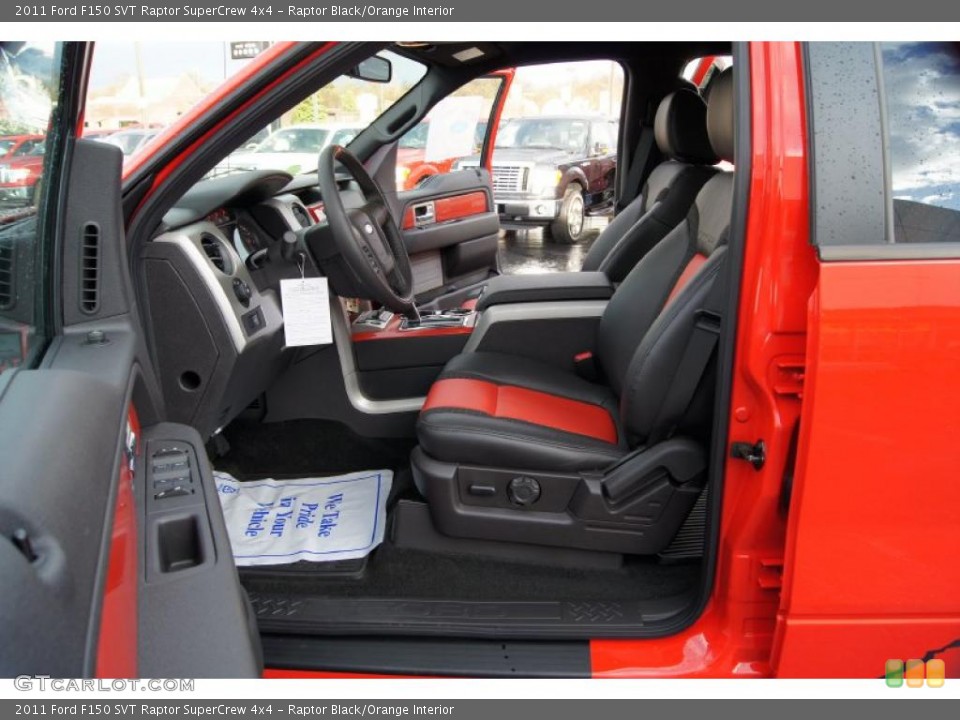 Raptor Black/Orange Interior Photo for the 2011 Ford F150 SVT Raptor SuperCrew 4x4 #46522116
