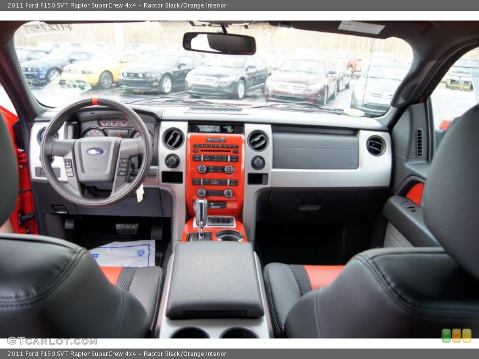Raptor Black/Orange Interior Dashboard for the 2011 Ford F150 SVT Raptor SuperCrew 4x4 #46522302