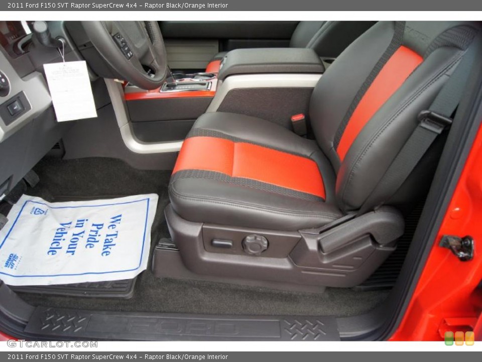 Raptor Black/Orange Interior Photo for the 2011 Ford F150 SVT Raptor SuperCrew 4x4 #46522335