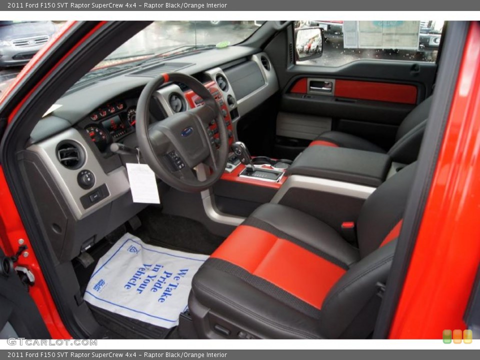 Raptor Black/Orange Interior Prime Interior for the 2011 Ford F150 SVT Raptor SuperCrew 4x4 #46522344