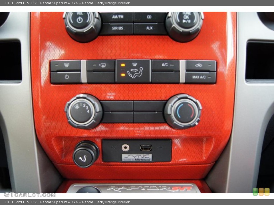 Raptor Black/Orange Interior Controls for the 2011 Ford F150 SVT Raptor SuperCrew 4x4 #46522449