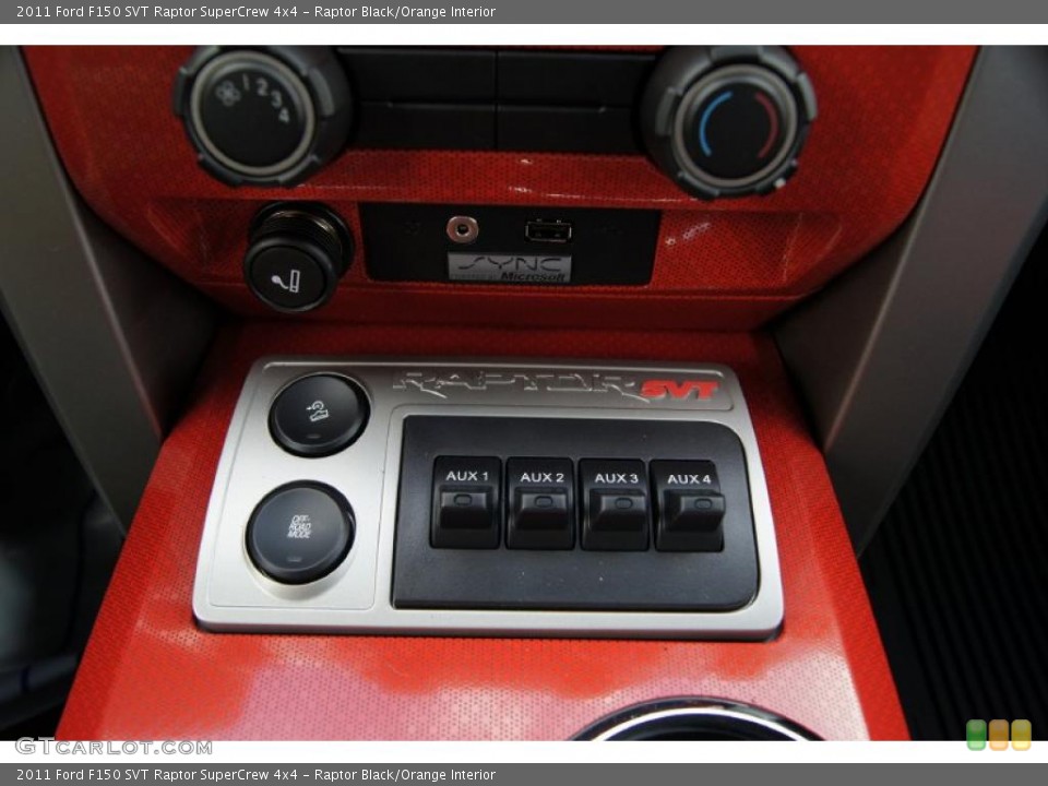 Raptor Black/Orange Interior Controls for the 2011 Ford F150 SVT Raptor SuperCrew 4x4 #46522467