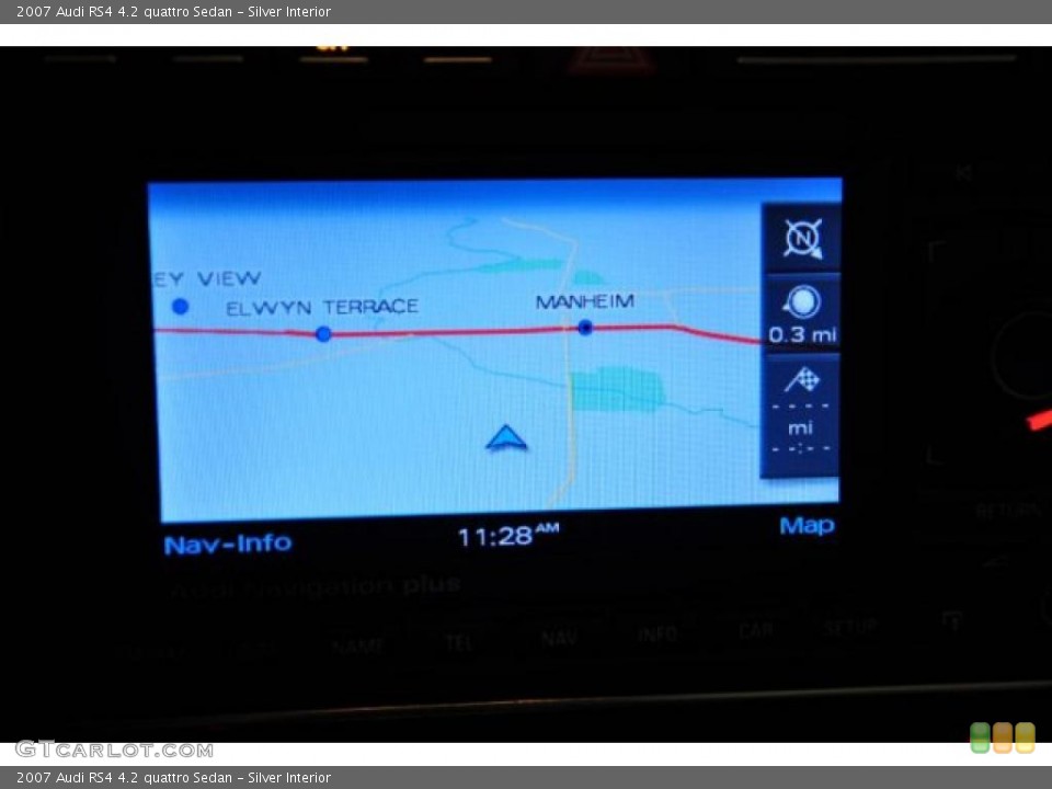 Silver Interior Navigation for the 2007 Audi RS4 4.2 quattro Sedan #46528176