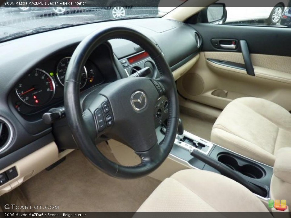 Beige Interior Prime Interior for the 2006 Mazda MAZDA6 s Sedan #46528272
