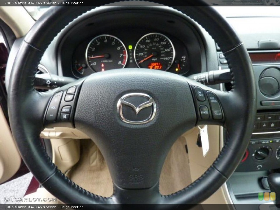 Beige Interior Steering Wheel for the 2006 Mazda MAZDA6 s Sedan #46528296