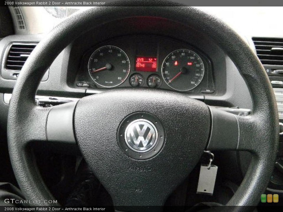 Anthracite Black Interior Steering Wheel for the 2008 Volkswagen Rabbit 2 Door #46532367
