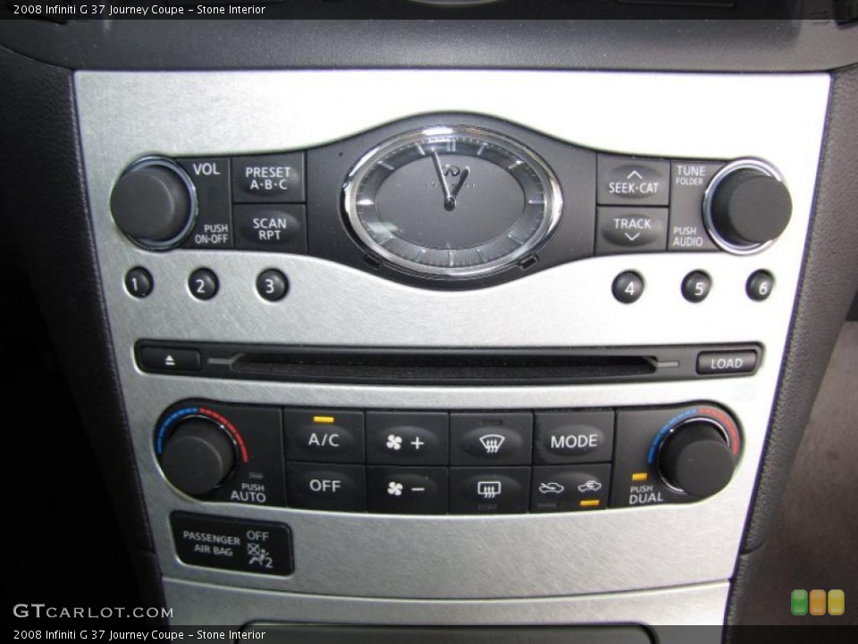 Stone Interior Controls for the 2008 Infiniti G 37 Journey Coupe #46533006