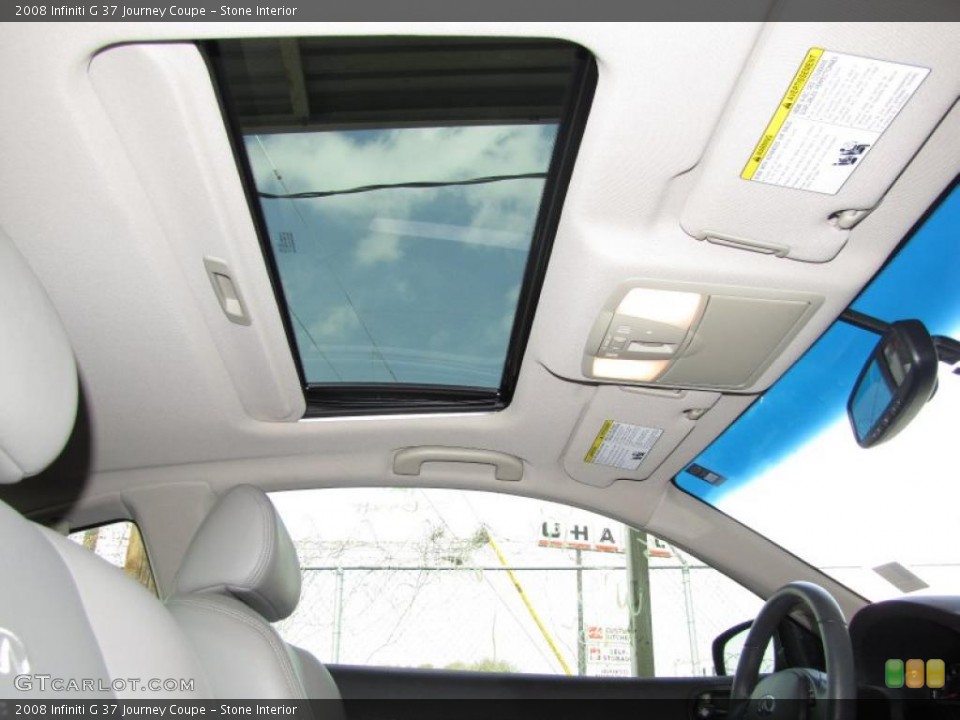 Stone Interior Sunroof for the 2008 Infiniti G 37 Journey Coupe #46533018