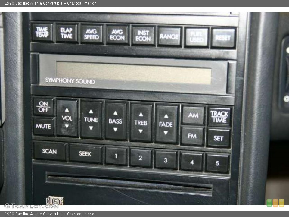 Charcoal Interior Controls for the 1990 Cadillac Allante Convertible #46533228