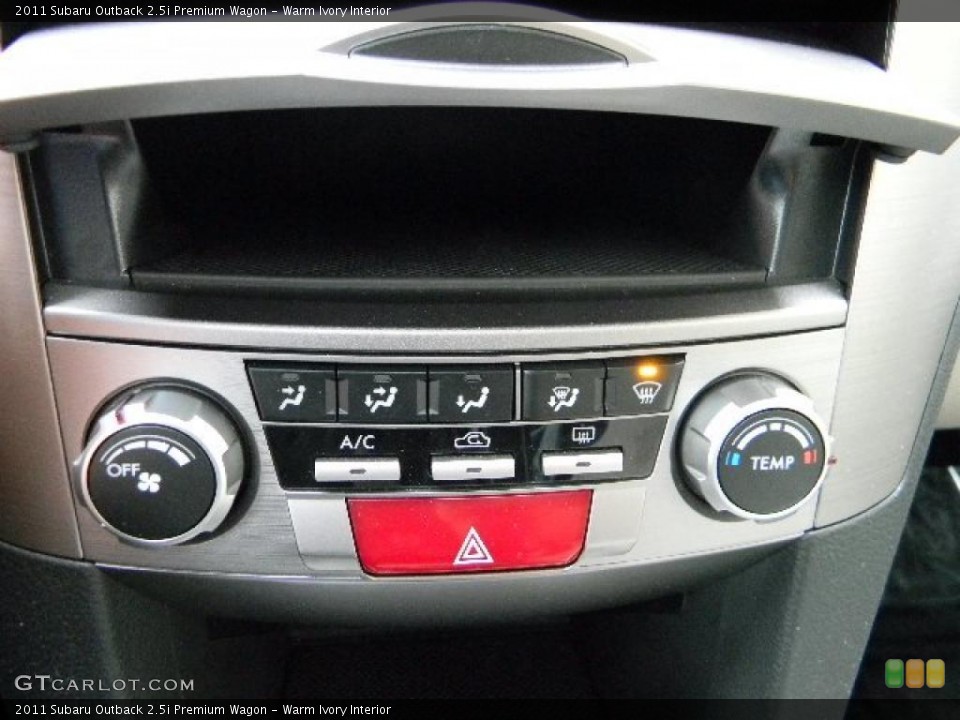 Warm Ivory Interior Controls for the 2011 Subaru Outback 2.5i Premium Wagon #46533665