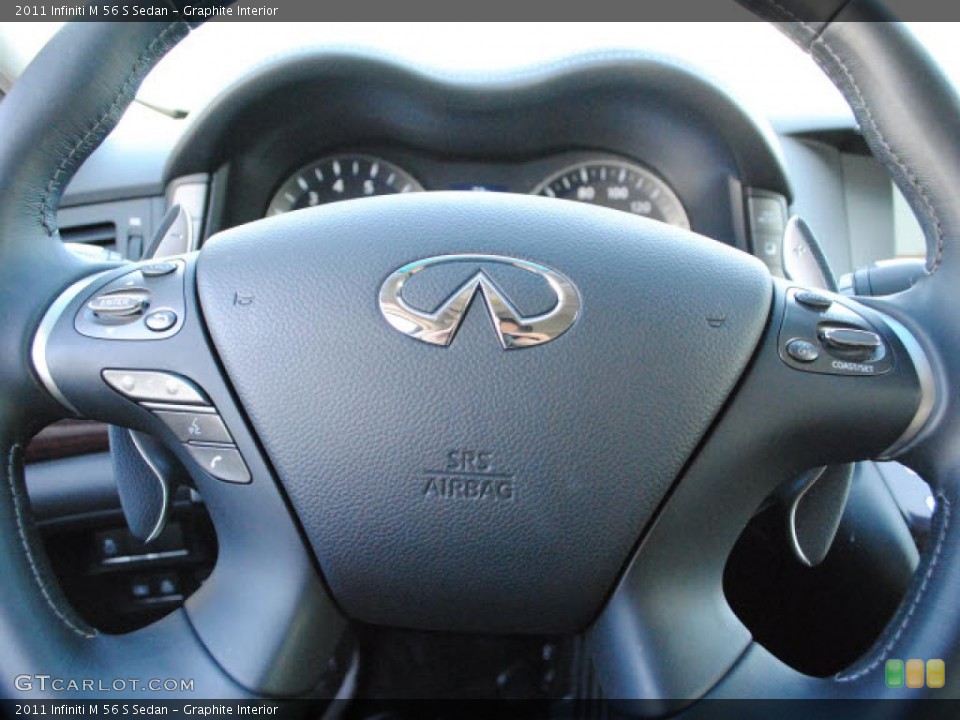 Graphite Interior Steering Wheel for the 2011 Infiniti M 56 S Sedan #46533813