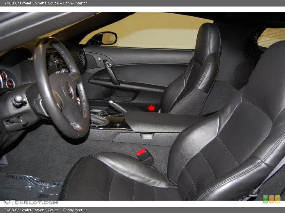 Ebony Interior Photo for the 2008 Chevrolet Corvette Coupe #46534812