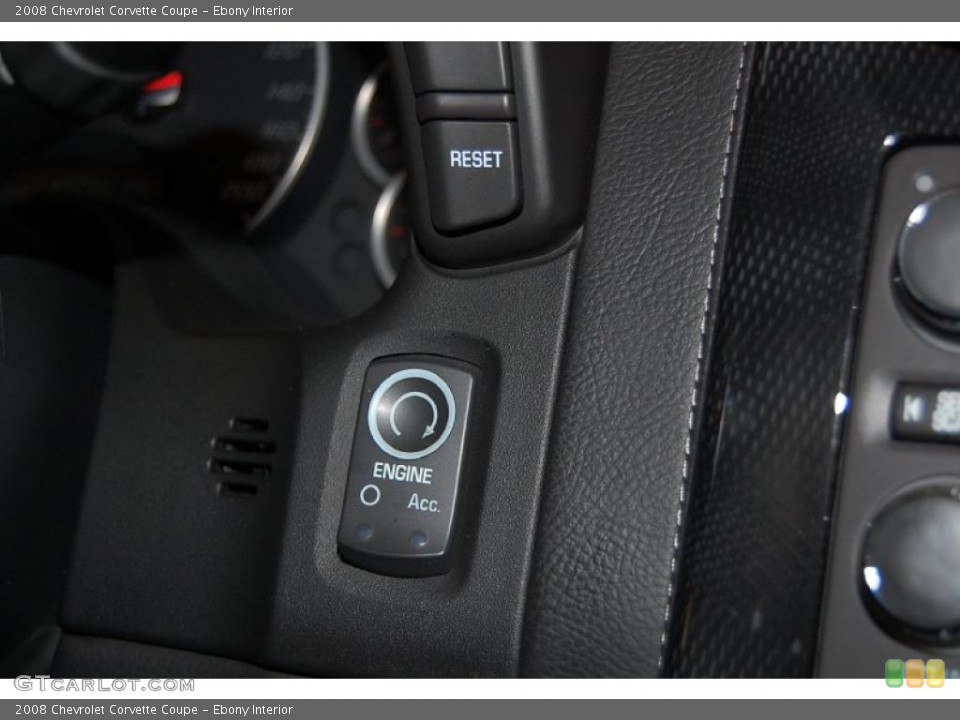 Ebony Interior Controls for the 2008 Chevrolet Corvette Coupe #46534998