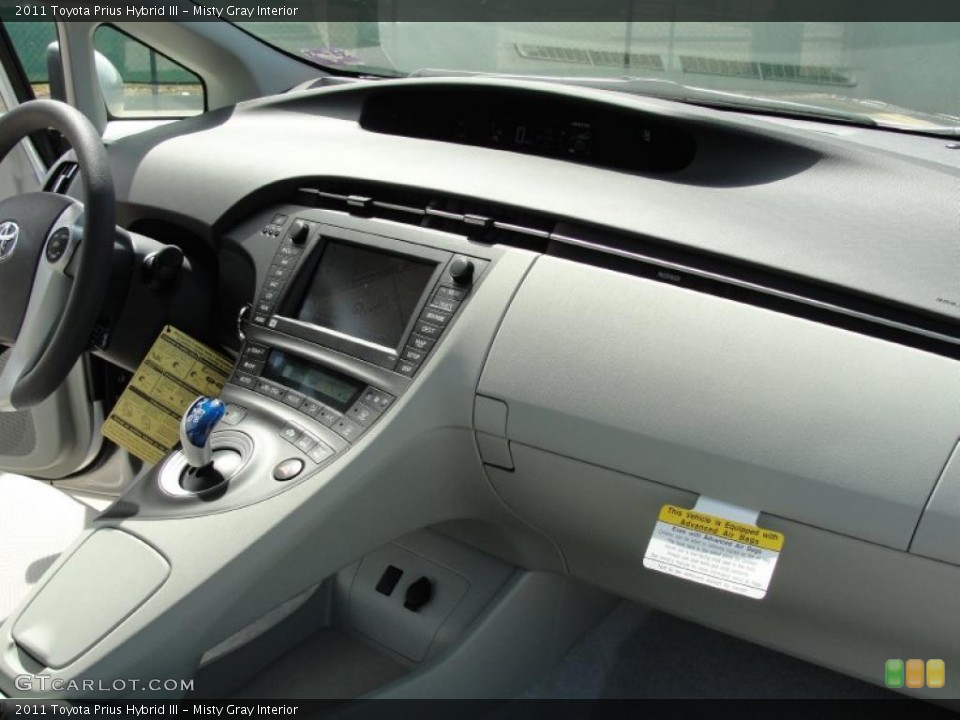 Misty Gray Interior Dashboard for the 2011 Toyota Prius Hybrid III #46537248