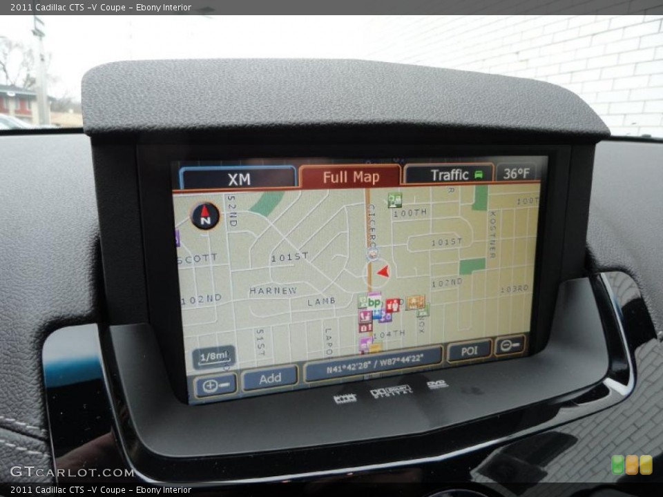 Ebony Interior Navigation for the 2011 Cadillac CTS -V Coupe #46537674