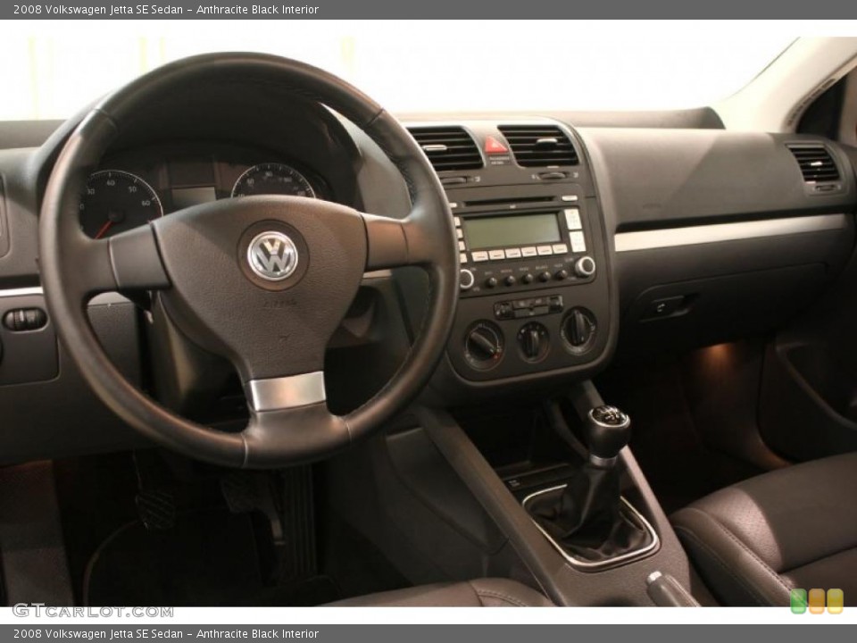 Anthracite Black Interior Dashboard for the 2008 Volkswagen Jetta SE Sedan #46538190
