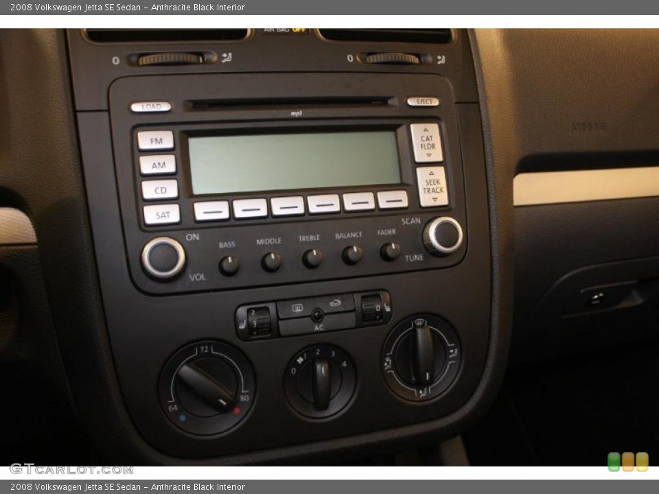 Anthracite Black Interior Controls for the 2008 Volkswagen Jetta SE Sedan #46538238