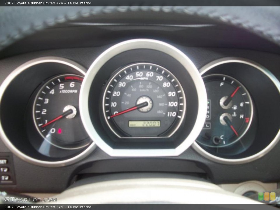 Taupe Interior Gauges for the 2007 Toyota 4Runner Limited 4x4 #46542549