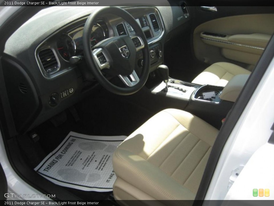 Black/Light Frost Beige Interior Photo for the 2011 Dodge Charger SE #46543557