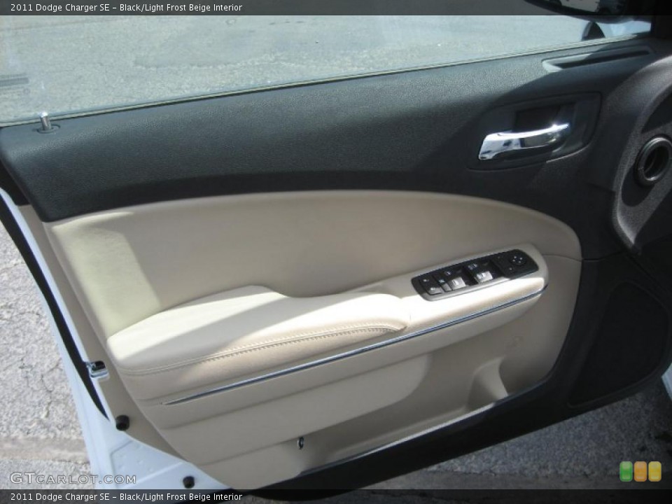 Black/Light Frost Beige Interior Door Panel for the 2011 Dodge Charger SE #46543560