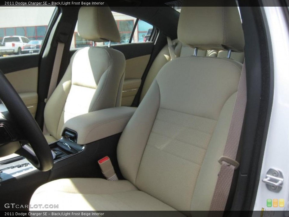 Black/Light Frost Beige Interior Photo for the 2011 Dodge Charger SE #46543563