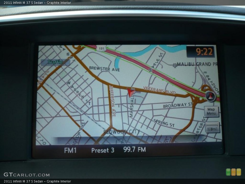 Graphite Interior Navigation for the 2011 Infiniti M 37 S Sedan #46546928