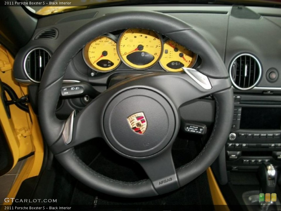 Black Interior Steering Wheel for the 2011 Porsche Boxster S #46547348