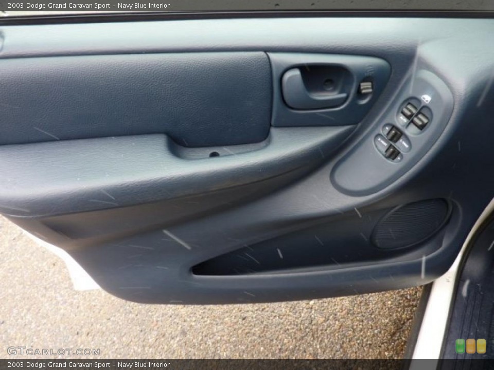 Navy Blue Interior Door Panel for the 2003 Dodge Grand Caravan Sport #46547723