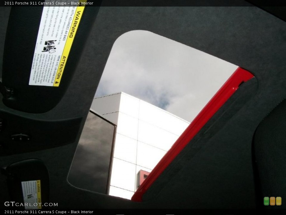 Black Interior Sunroof for the 2011 Porsche 911 Carrera S Coupe #46549040