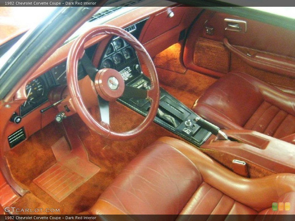Dark Red Interior Photo for the 1982 Chevrolet Corvette Coupe #46549100