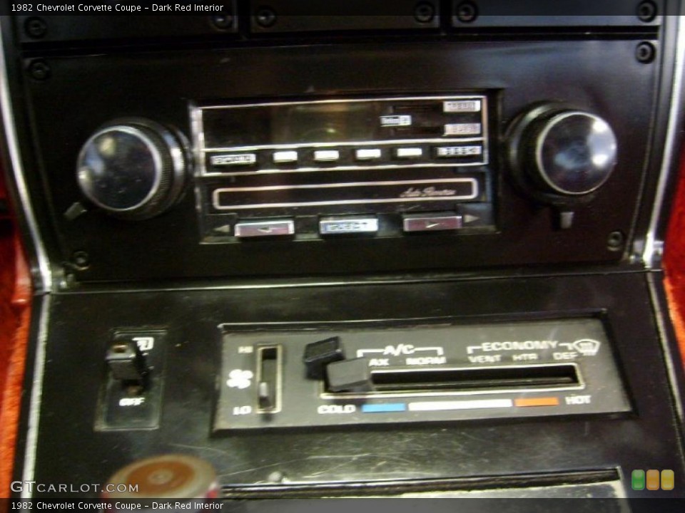 Dark Red Interior Controls for the 1982 Chevrolet Corvette Coupe #46549148
