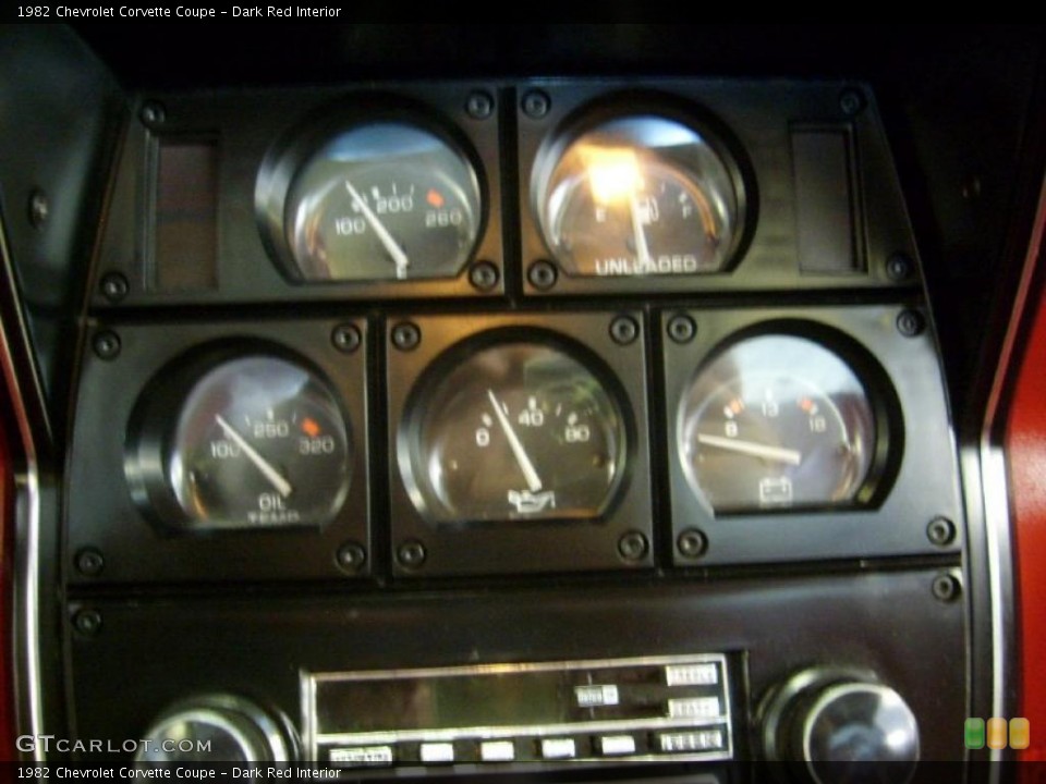 Dark Red Interior Gauges for the 1982 Chevrolet Corvette Coupe #46549154