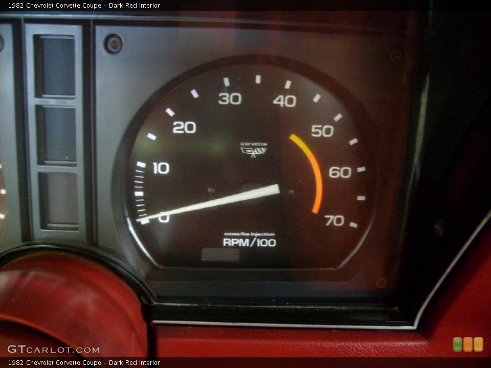 Dark Red Interior Gauges for the 1982 Chevrolet Corvette Coupe #46549166