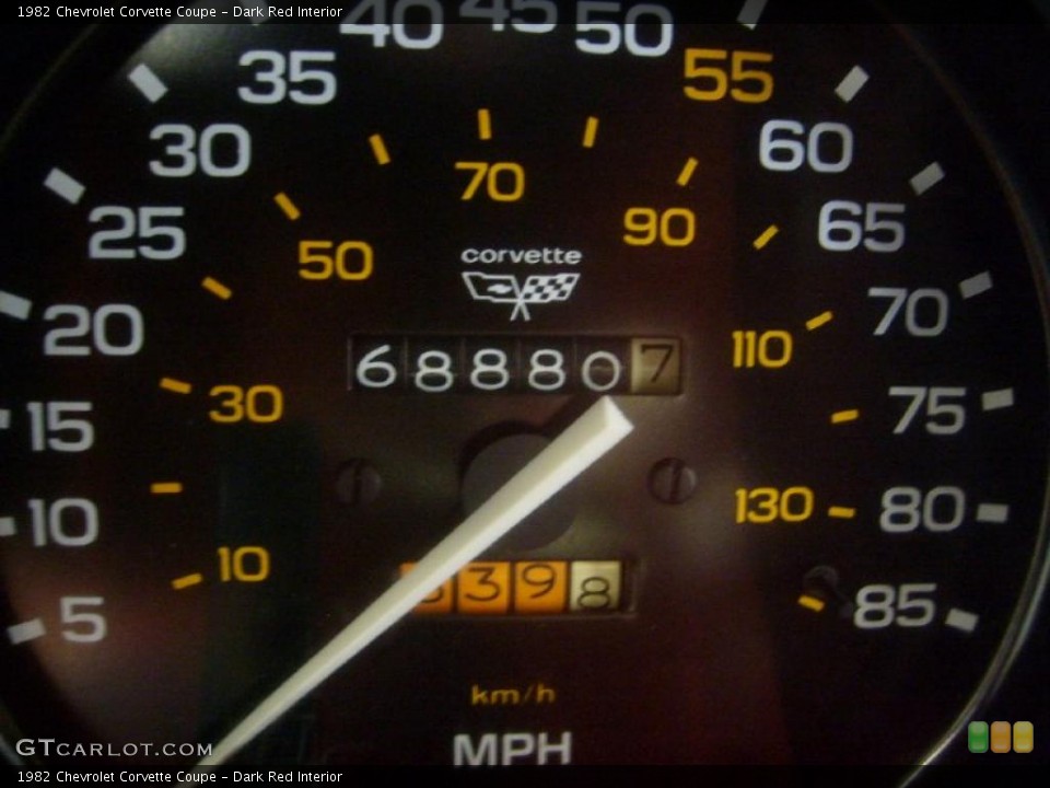 Dark Red Interior Gauges for the 1982 Chevrolet Corvette Coupe #46549181