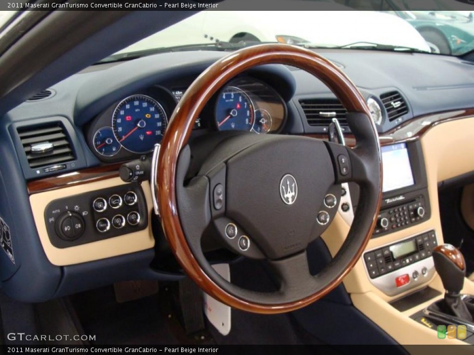 Pearl Beige Interior Steering Wheel for the 2011 Maserati GranTurismo Convertible GranCabrio #46549424