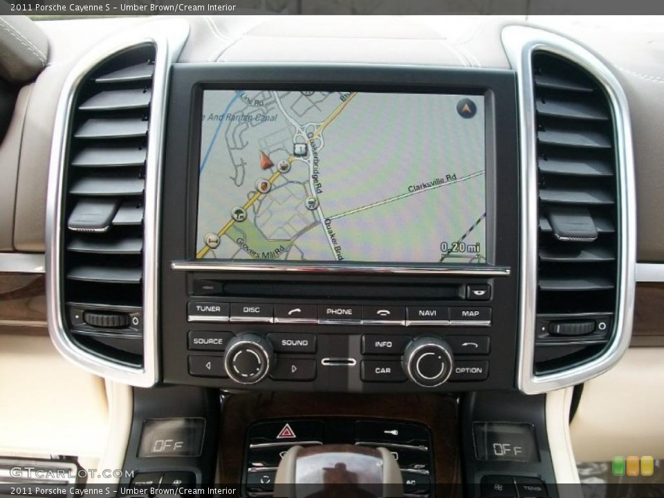 Umber Brown/Cream Interior Navigation for the 2011 Porsche Cayenne S #46550966